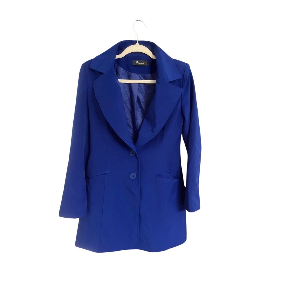 Hanita Blue Blazer With Shoulder Pads